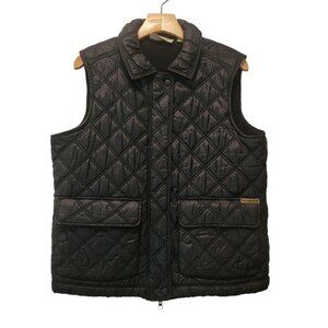 Timberland Puffer Vest‎ Black Nylon Full Zip Womens Size Small EUC